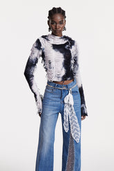 Christabelle Kesikli Tie Dye Üst